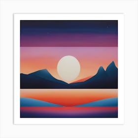 Sunset Minimalist Art Print