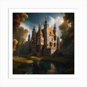 Castle In The Woods Art Print