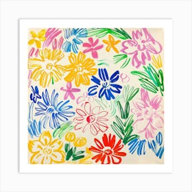 Flowers Painting Matisse Style 1 Art Print