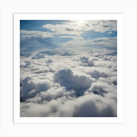 White Clouds In The Sky Art Print