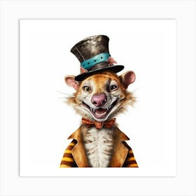 Rat In Top Hat Art Print