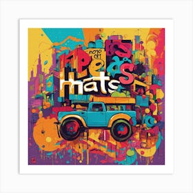 Generate A Dynamic And Colorful Hip Hop Inspired I Art Print