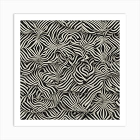 Abstract Zebra Pattern 1 Art Print