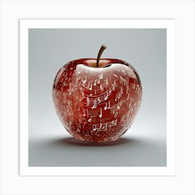 Apple With Music Notes 7 Art Print