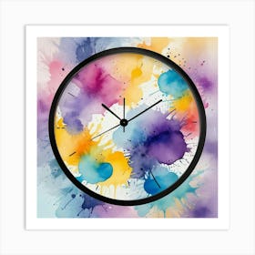 Triangle Geometric Clock Booble Marble Clock Frida Kahlo Clock Prismfold Clock Karma That Goes Around, Comes Around Circle Quote Clock Lucky Cat Clock (40) Art Print