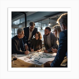 Group Of Business People Art Print