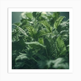 Green Leaves In A Pot Art Print