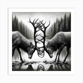 Deer Horns Art Print