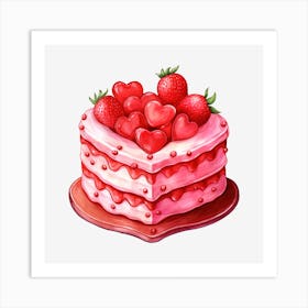 Valentine'S Day Cake 21 Art Print