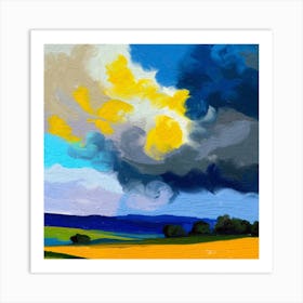 Yellow Clouds Art Print