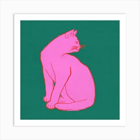 Pink Cat 1 Art Print