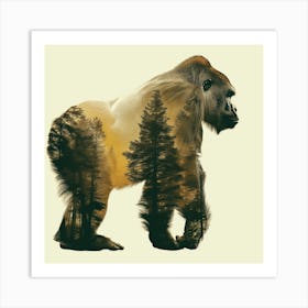 Gorilla In The Forest Art Print