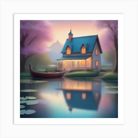 House By The Lake 1 Art Print