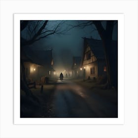 Spooky Village Art Print