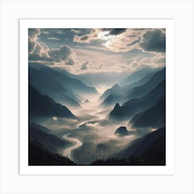 Valley Of Clouds Art Print