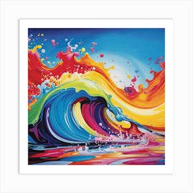 Colorful Wave Art Print