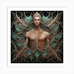 man body, Tree Of Life, digital art Art Print