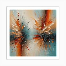 Abstract Double Splash Art Print