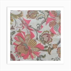 Pink Floral Pattern After William Morris Poster