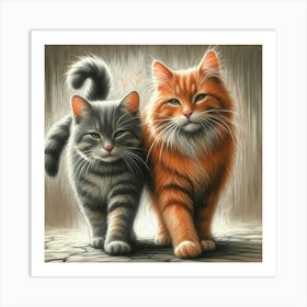 Cat Lovers Art Print