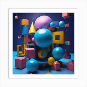 Abstract Spheres Art Print