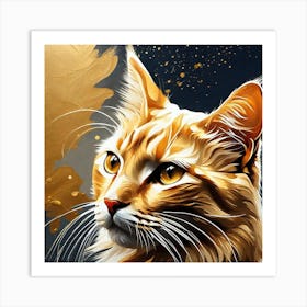 Cat Painting 12 Art Print