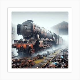 Old Steam Train Art Print