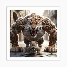 Jaguar And Cub 1 Art Print