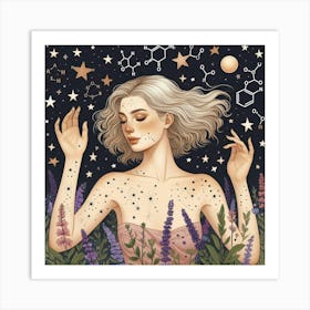 Astrology Girl Art Print