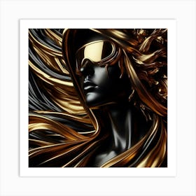 Golden Woman 3 Art Print