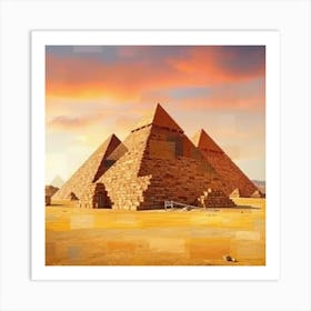 Pyramids Of Giza 4 Art Print