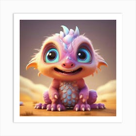 Cute Baby Dragon 1 Art Print