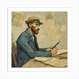 Portrait Of Van Gogh Art Print