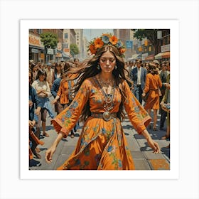 Woman In A Dress Art Print