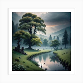 Landscape Painting 63 Art Print