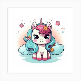 Cute Unicorn 462 Art Print