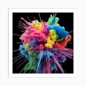 Colorful Powder Explosion 3 Art Print