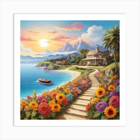 House On The Beach 5 Art Print