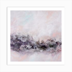 Blush Abstract Painting Square Art Print