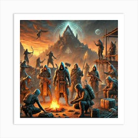 Villagers Defenders Of The Temple Art Print