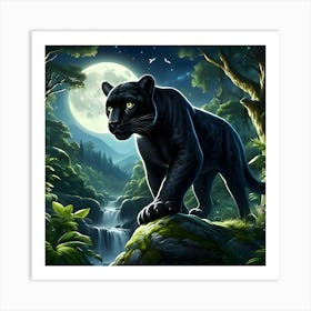 Black Panther In The Jungle 10 Poster