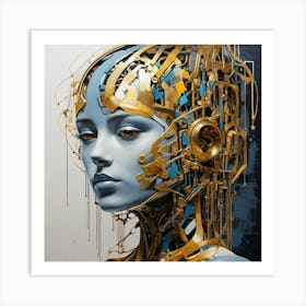 Robot Woman Art Print