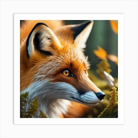 Fox In The Forest 66 Art Print