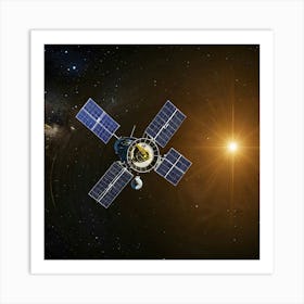 Satellite In Space 2 Art Print