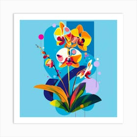 Abstract Orchids Art Print