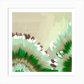 Green Daisy Art Print