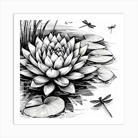 Lotus flower 5 Art Print