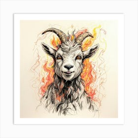 Goat Of Fire 14 Art Print