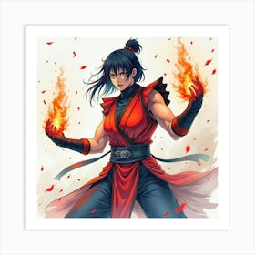 Mortal Kombat Ninja Fighter Concept Art (86) Art Print