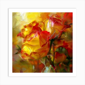 Yellow Roses 5 Art Print